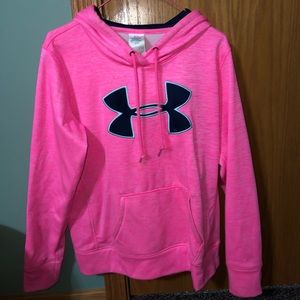 women’s small pink under armour sweatshirt